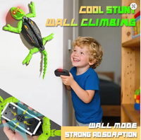 Robot lézard télécommandé sans fil, grimpeur mural, machine à ramper avec effets lumineux, fonctionne sur batterie rechargeable, pour la maison