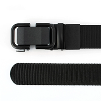 Ceinture en sangle tissée extensible robuste sans trous avec boucle à dégagement rapide, ceinture tactique pour les sports de plein air et l'usage quotidien