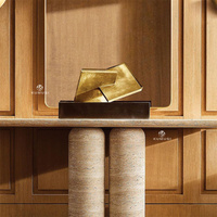 Vente chaude finance à la fois domestique internationalement Table Console marbre en pierre frittée naturelle pour immeuble de bureaux