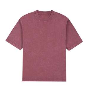 Camisetas de algodón grueso personalizables para mí Unisex de gran tamaño suelto hombro caído peso pesado liso Unisex en blanco - Product Image 1