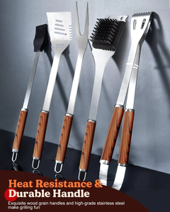 Vente flash : Ensemble de 7 ustensiles de <span class=keywords><strong>barbecue</strong></span> en acier inoxydable avec sac de rangement - Product Image 2