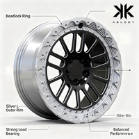 Nouvelles jantes forgées Drag Racing Beadlock 6061 T6 à 10 rayons, lèvre polie noire, personnalisées, 17-22 pouces, ET 25 mm