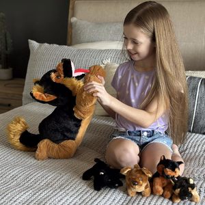 5 uds realista 20 \ "perro pastor alemán gigante animales de peluche suave juguetes de peluche niños <span class=keywords><strong>niñas</strong></span> niños cachorro amante - Product Image 6