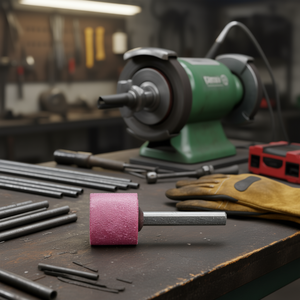 Fervi Pink Vitrified <b>Grinding</b> <b>Wheel</b> 12mm Shank For Metal <b>Grinding</b> - Product Image 3