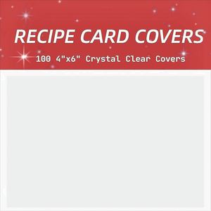 Protège-cartes de recettes FX, pochettes pour cartes indexées, couvertures de pages de livre de cuisine - 100 unités 4×6 pouces - Product Image 2