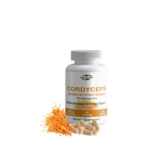 Capsules d'extrait de Cordyceps Militaris en vente chaude, étiquettes privées OEM, pour le soutien du système immunitaire et l'augmentation de l'énergie, vegan