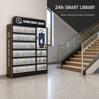 HAUMR RFID Distributeur Automatique Intelligent 24h/24 de Casiers à Livres Portables pour Bibliothèque, HF 13.56MHz, avec Serrure Électronique pour Écoles