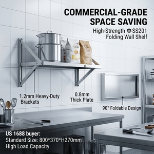 <b>Kitchen</b> Restaurant Lab Heavy Duty <b>Stainless</b> <b>Steel</b> Wall Mounted <b>Shelf</b> - Product Image 5