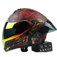 Casco Integral con Visera Larga y Colorida, Estilo BRAD NEW, Modelo WLT-102, Homologado por DOT