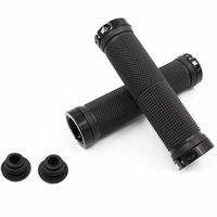 Poignée de verrouillage Double face colorée poignées de guidon de vélo de montagne poignées de guidon à verrouillage bilatéral pour poignées de guidon de vélo