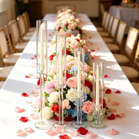 Porte-bougie en verre à tête unique, pour hôtels, mariages, événements, guide routier, décoration de table