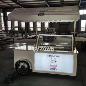 "Mobile Beach Mexican Electric Rolled Ice Cream Push Cart Bike con Display Freezer Wheels para la venta de helados" - Product Image 6