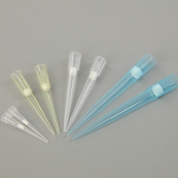 Consommables de laboratoire : Pointe de pipette automatique stérile réglable en plastique jaune et bleu, 100 µl, à extension