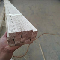 Prix de gros : Bande de chanfreinage triangulaire en bois massif de Paulownia pour éléments décoratifs