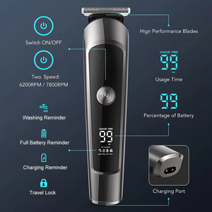 <span class=keywords><strong>Recortadora</strong></span> <span class=keywords><strong>de</strong></span> Pelo Eléctrica <span class=keywords><strong>Profesional</strong></span> 6 en 1 para Hombre, Multifunción, para Recortar <span class=keywords><strong>Barba</strong></span>, Calidad <span class=keywords><strong>de</strong></span> Salón, Uso Doméstico, en Inglés - Product Image 5