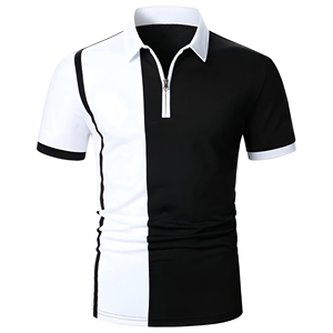 เสื้อโปโลชายพิมพ์โลโก้ตามสั่ง ผ้าฝ้าย 100% แห้งเร็ว ระบายอากาศดี แขนสั้น รับผลิตแบบ OEM ODM ขายส่ง MOQ ต่ำ - Product Image 1