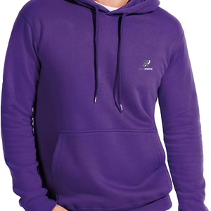 Custom Design Men's Hoodie With Cotton And Fleece Material Featuring Long pullover Pocket Wholesale purple color hoodie - Product Image 3