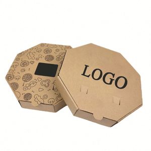 Wholesale Custom Logo Italian Octagonal Pizza Box - Biodegradable Kraft <b>Paper</b> 24*28 Size - Product Image 2