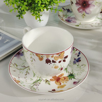 Tasses à thé de l'après-midi à fleurs créatives, banquet, banquet, tasse à café, cadeau de mariage, tasse pour couple