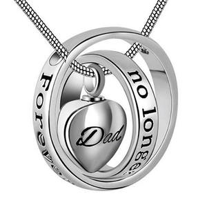 اسم قابل للتخصيص للاحتفال بذكرى أحبائهم الحيوانات الأليفة القطط والكلاب قلادة الفولاذ المقاوم للصدأ على شكل قلب مجوهرات الرماد - Product Image 2