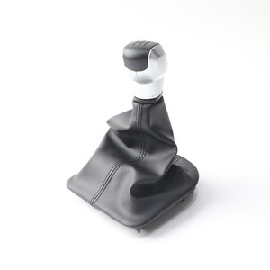 Pommeau de levier de vitesse en cuir mat avec électroplaqué intégré, ergonomique, pour usage automobile - Product Image 2