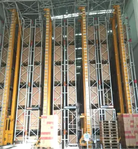 Penyimpanan gudang industri tugas berat Asrs sistem pelacakan otomatis sistem manajemen gudang cerdas untuk daya