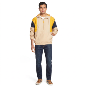Chaqueta Impermeable con Capucha para Hombre, Estilo Vintage, Ajuste Deportivo, Forro Transpirable y Cómodo, Tela de Lona Impermeable sin Costuras en la Parte Delantera - Product Image 1