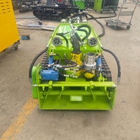 Robot Pengeruk Submersible Kompak Kendaraan Amfibi untuk Ekstraksi Sedimen Kolam Kecil