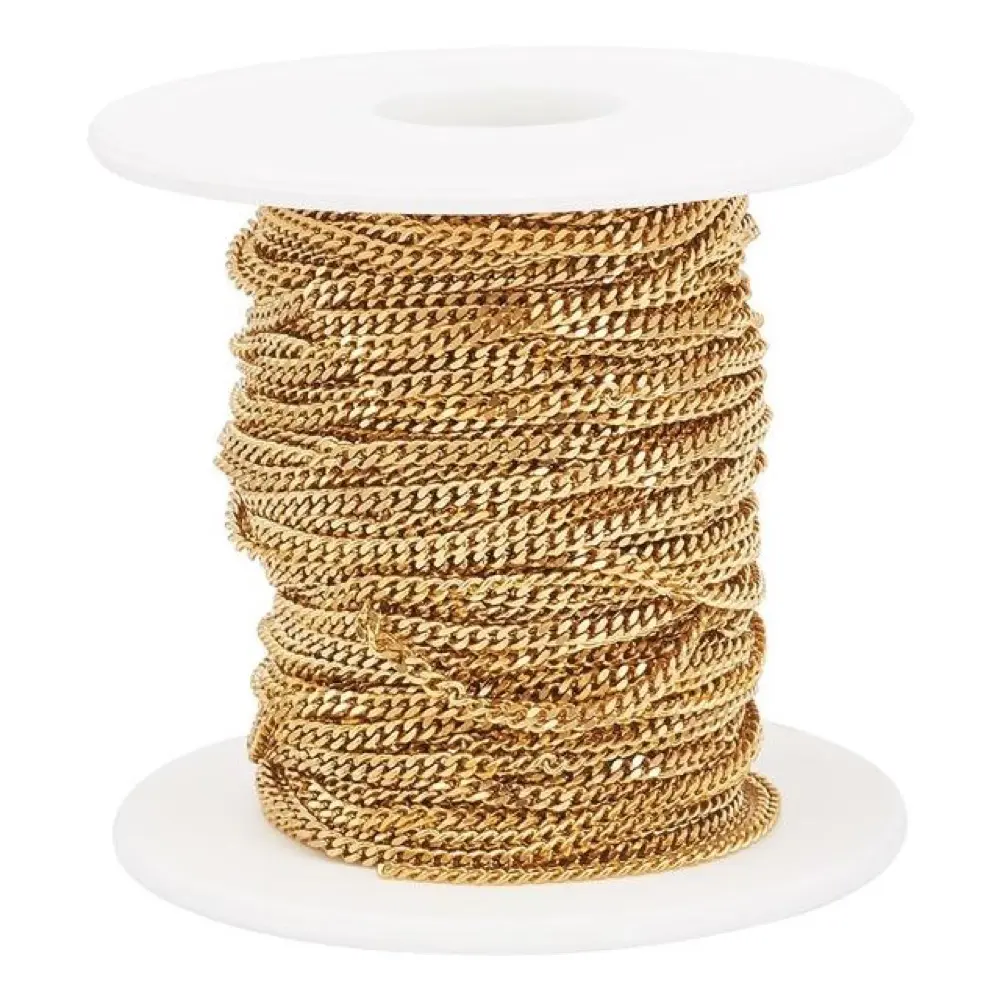 20 m/lotto catena di collana placcata oro/bronzo per gioielli che fanno risultati collana fai da te catene materiali forniture fatte a mano