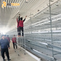 Système de cages à volailles automatiques de type H, capacité 30 000 oiseaux, avec collecte des œufs, pour élevages de poules pondeuses à grande échelle