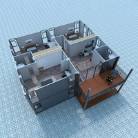 DXH usine de maisons modulaires préfabriquées isolées de luxe 3 4 5 chambres à coucher kit préfabriqué résistant aux ouragans maison en conteneur à deux étages