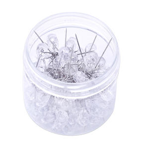 Fiore all'ingrosso Bouquet in acciaio inossidabile corsetti spille per fiori abbigliamento posizionamento perni dritti con testa di diamante in cristallo - Product Image 5