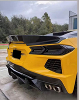 Aileron arrière en fibre de carbone pour Chevrolet Corvette C8 2020-21, nouveau modèle, véritable carbone, aileron de coffre arrière, haute qualité