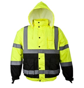 Hivis Workwear Reflective <strong>3</strong> in <strong>1</strong> 300D Oxford Bomber Quilted <strong>Safety</strong> <strong>Jacket</strong> - Product Image 2