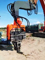 Marteau vibro-compacteur à faible bruit pour excavatrice, profondeur 6 m, pour la construction de ponts