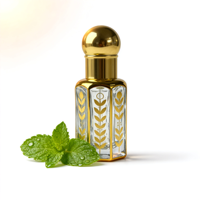 Prix d'usine Huile de parfum arabe en or à bille 3ml 6ml 12ml Oud Attar Flacon en verre vide avec bouchon à vis pour diffuseur pour sérum de soin de la peau