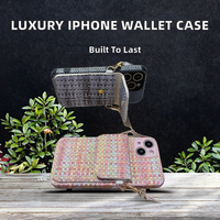 Nouvelle conception personnalisée pour coque de téléphone portable, cordon en tissu de coton, étui de téléphone tissé de luxe, imperméable, antichoc, givrage