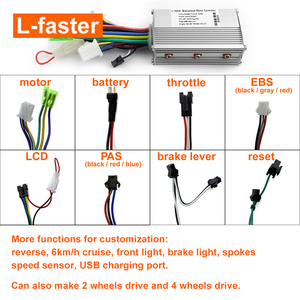 DIY 250W 12 pulgadas ruedas buje motor otras piezas de bicicleta eléctrica ebike <span class=keywords><strong>kit</strong></span> de conversión - Product Image 4