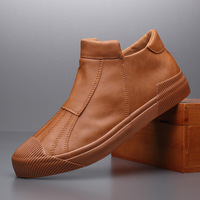 Chaussures en cuir montantes pour homme, grands fabricants, décontractées, vente en gros, printemps et automne, 2020