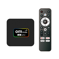 2026 Best Seller OM MAX 5G Smart TV Box Reproductor Multimedia en Streaming Amlogic S905L2 Quad-Core Android 9 BT 4.0 5G Wifi Set Top Box ODM