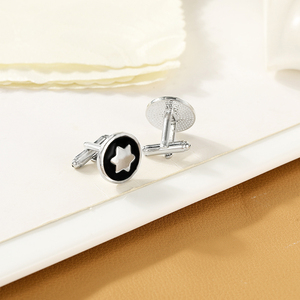 Fabricant professionnel de luxe Golden <span class=keywords><strong>Star</strong></span> fournisseur boutons de manchette pour hommes cadeau de fiançailles - Product Image 3