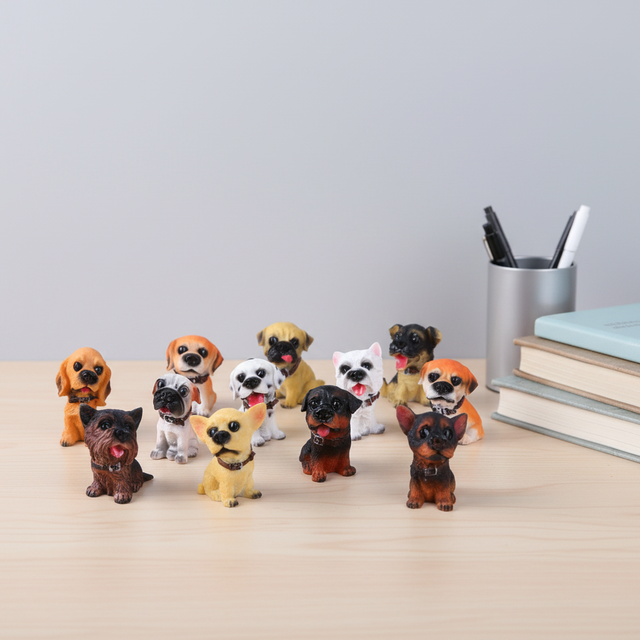 Custom Animal Statue Resin Bunny and Small Dog Figure Handmade Resin Crafts