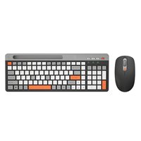 Combo de Teclado y Ratón Umila, Combo Ergonómico de Teclado y Ratón Inalámbrico Recargable BT Multidispositivo