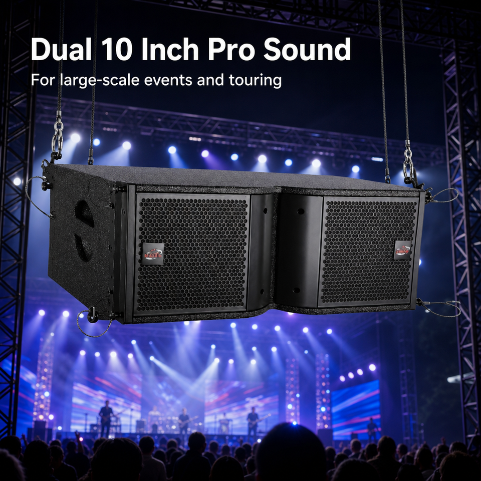 Professional Dual 10 Inch Two-Way Line Array Speaker 500W PA Sound ...