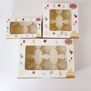 Caja para Empacar 1/<span class=keywords><strong>2</strong></span>/4/6/12 Cupcakes, Muffins, Tartas de Huevo, Papel para Hornear Alimentos, Estilo <span class=keywords><strong>Canton</strong></span>és - Product Image 3
