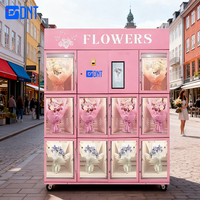 Máquina Expendedora de Flores Inteligente OEM/ODM con 10 Compartimentos Grandes, Refrigeración por Compresor, Pantalla Táctil de 15.6 Pulgadas, SDK, Autoservicio 24 Horas