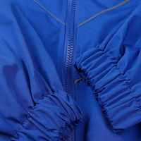 Veste de baseball réfléchissante à col montant coupe-vent pour homme, style universitaire, noir et bleu, vintage, pour le sport et le jogging