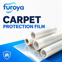 Film de protection transparent en PE souple, rouleau de protection temporaire pour tapis, pour projets de construction résidentielle