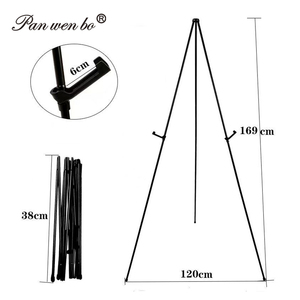 Chevalet d'artiste pliable et réglable en métal, support trépied pour toile, panneaux de mariage et affiches - Product Image 4