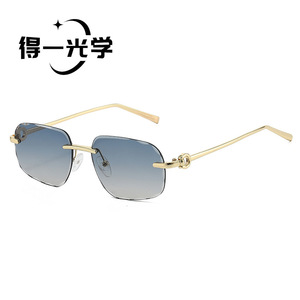Frameless Metal <b>Sunglasses</b> UV400 Type 3 Unisex Lightweight Sun Protection - Product Image 3